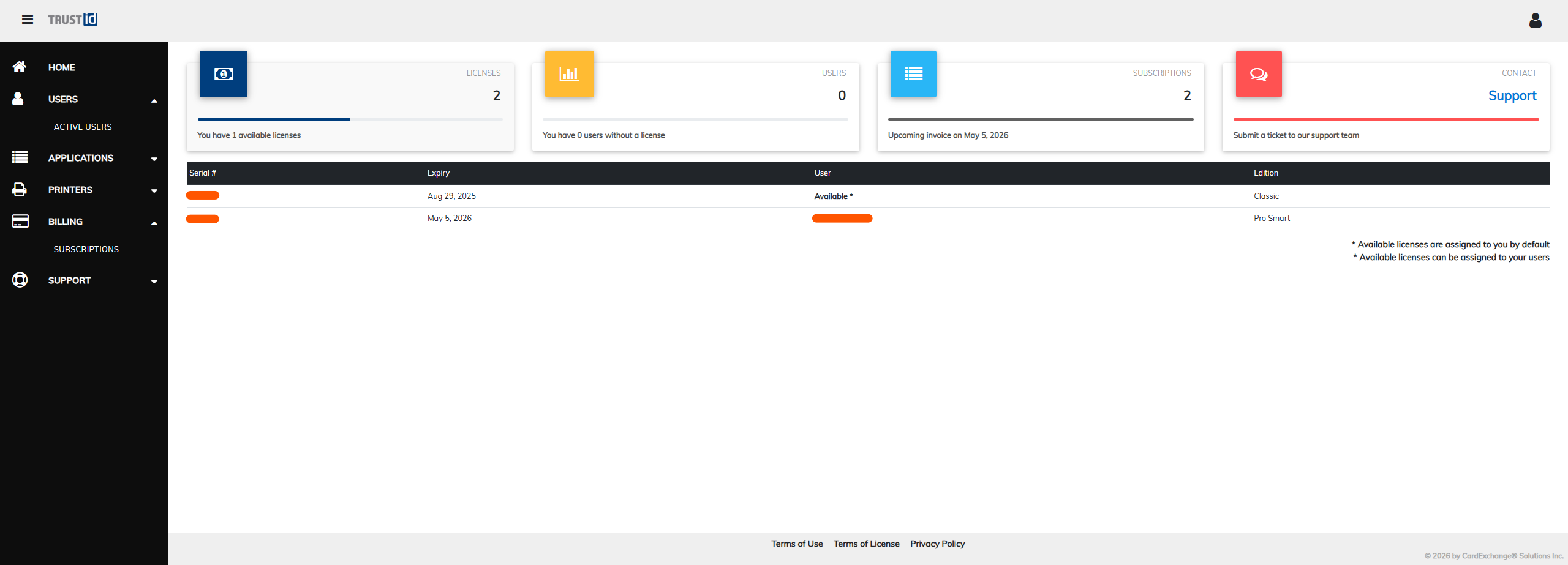 Assinging a license to a user 1