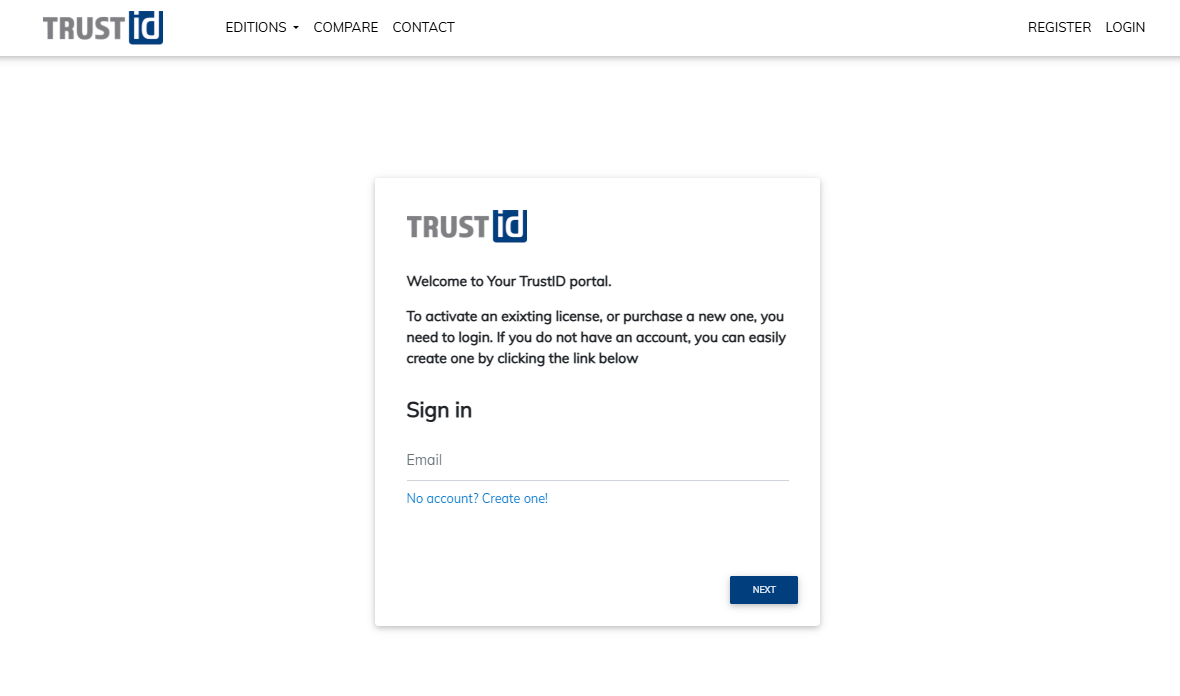 Purchase TrustID subscription license 1