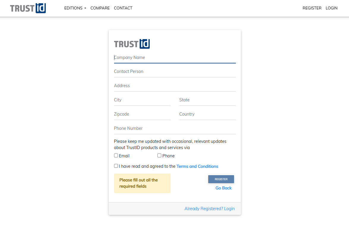 Purchase TrustID subscription license 3